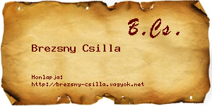 Brezsny Csilla névjegykártya